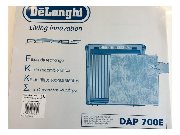 DeLonghi DAP700E -hepasuodatinsetti ilmanpuhdistimeen 5537000900